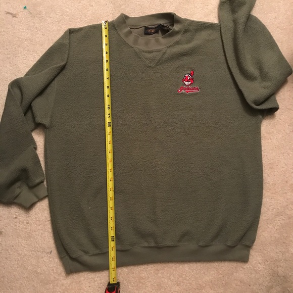 Vintage Cleveland Indians Green Cotton Pullover - Picture 3 of 8